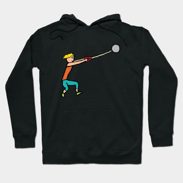 Hammer Throw Hoodie by Mark Ewbie